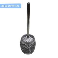 Ёрш напольный, акриловый, хромированный, битое стекло, САНАКС код: 802